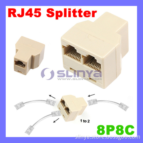 8p8c RJ45 Coupler Network Ethernet Splitter RJ45 Connector (SL-137)